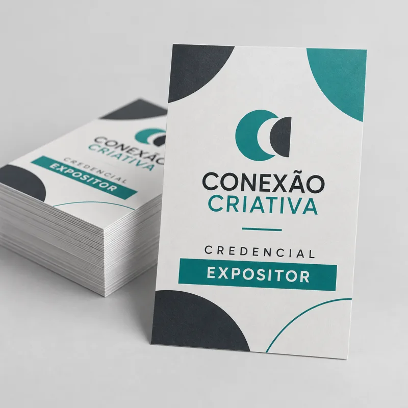 Credencial Supremo 300g, 4x0, sem verniz, 8,8x9,94cm