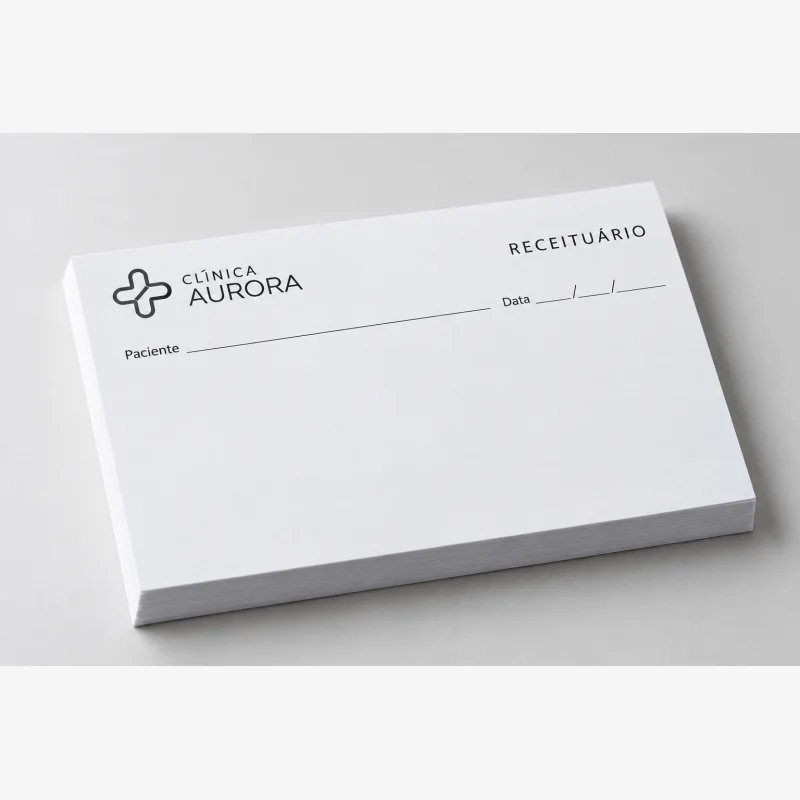 Receituário Sulfite 75g Preto e Branco 1x0 15x10cm 100fls