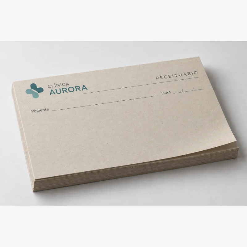 Receituário Reciclato 90g 4x0 15x10cm 100fls