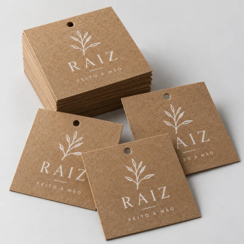 TAG KRAFT 240G TINTA BRANCA SEM VERNIZ 4,5X5CM 4X0